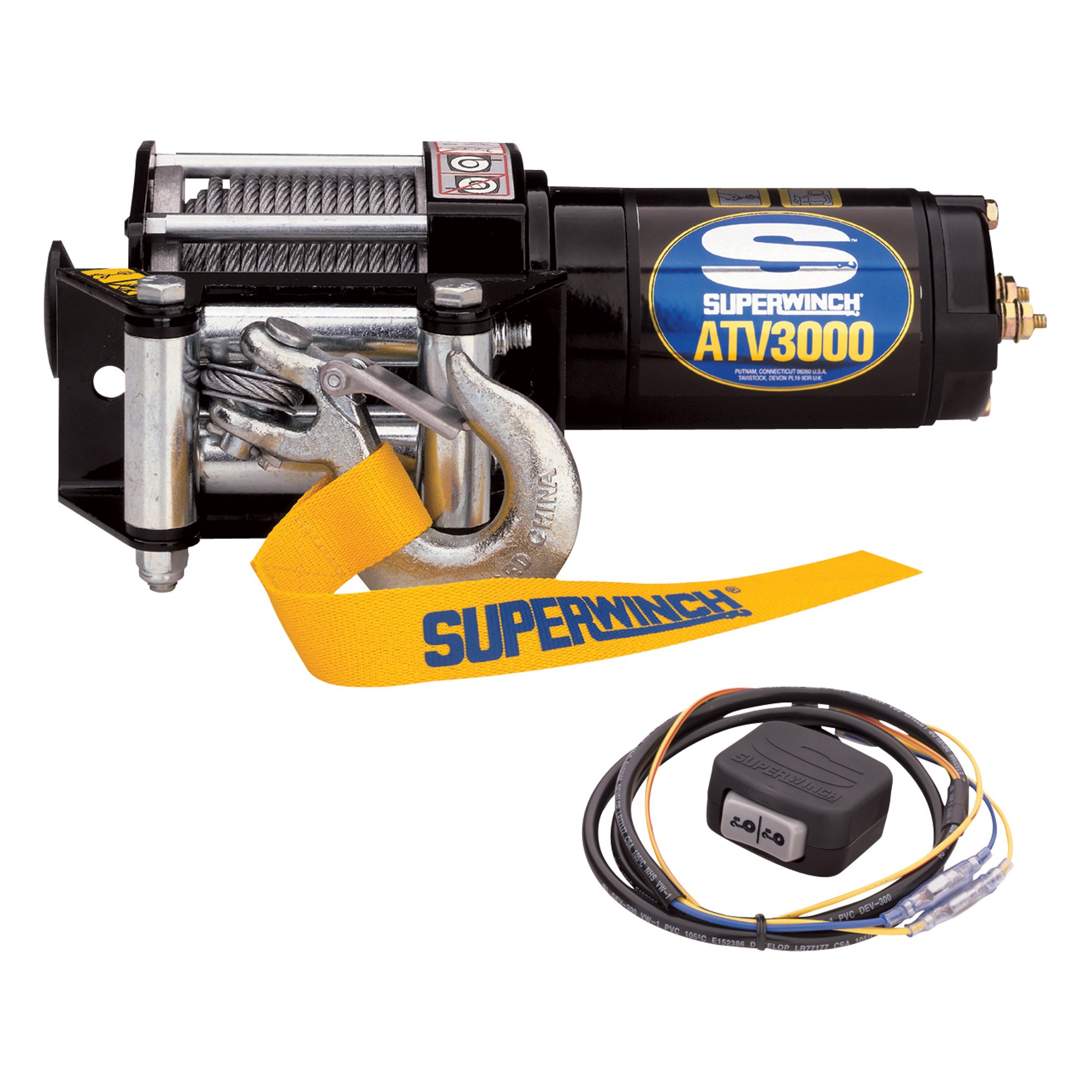 Superwinch 12V DC Electric Winch — 3000-Lb. Capacity, Model# ATV3000